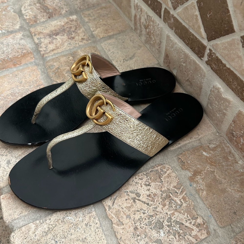 Authentic Gucci sandals. Size 40.5 or a size 10 US. Excellent condition!